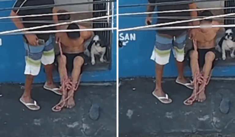 Homem é amarrado após furtar casa na Serra