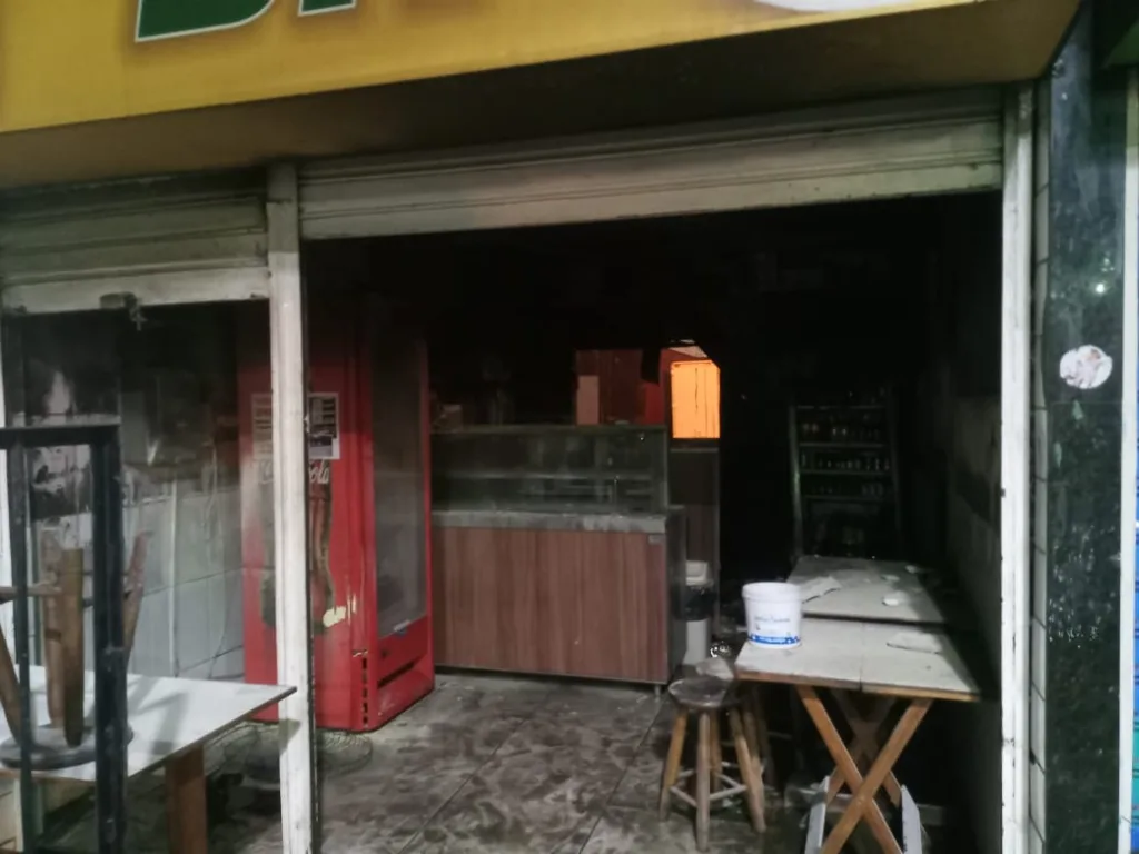 incêndio lanchonete