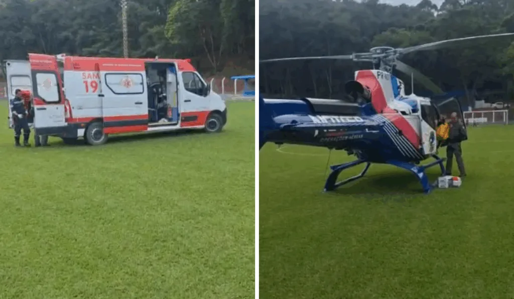 Criança resgatada pelo Notaer
