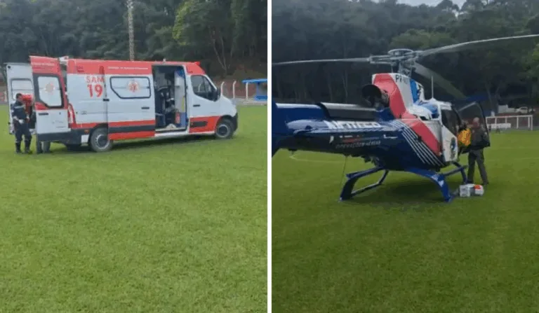 Criança resgatada pelo Notaer