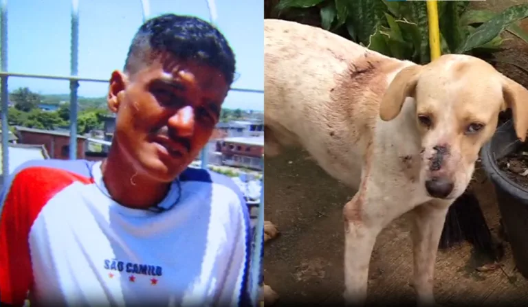 Bruno Bonfim foi morto a tiros e cachorro dele foi ferido. Foto: Reprodução/ TV Vitória