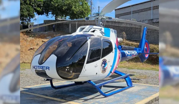 Helicóptero do Notaer. Foto: SEP/Governo do ES