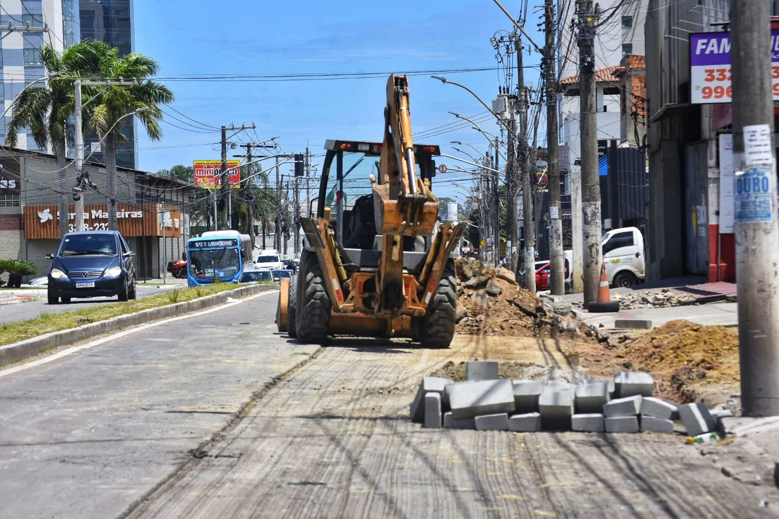 Obras na rodovia norte-sul na Serra