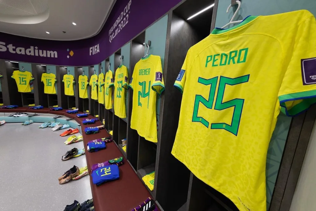 Vestiário Seleção Brasileira - Brasil x Sérvia