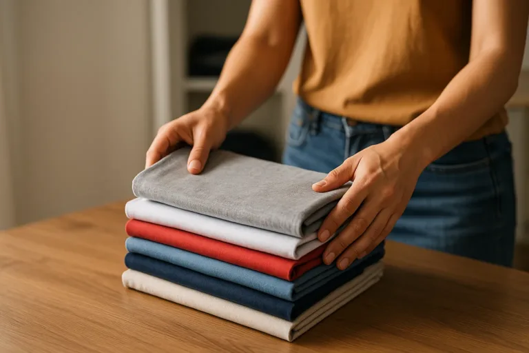 Como dobrar camisetas em segundos e liberar espaço no armário