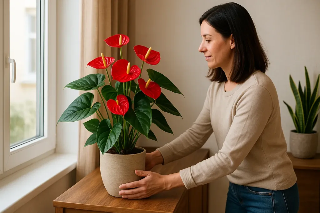 Como posicionar o antúrio para ele florir em ambientes fechados