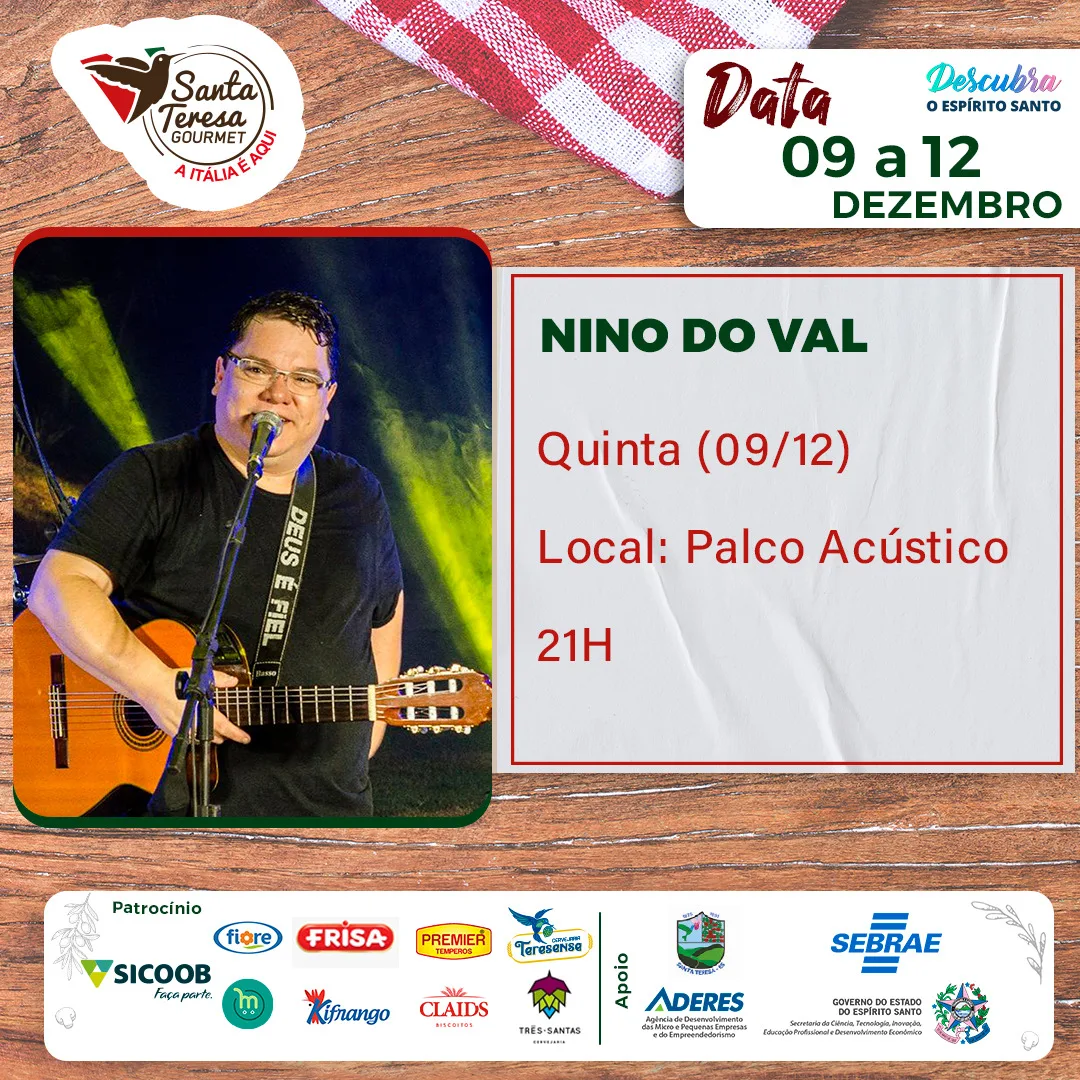Programação Santa Teresa Gourmert