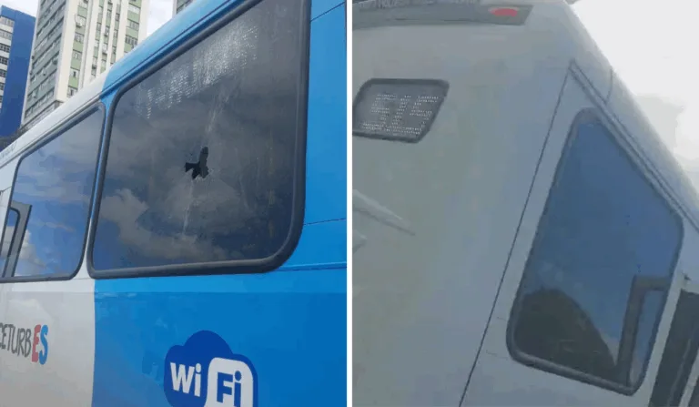 Ônibus depredado