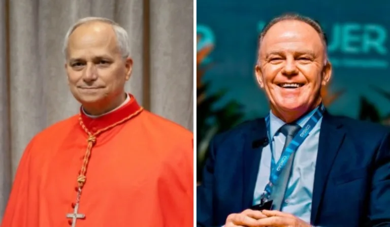 Papa Leão XIV e Renato Casagrande