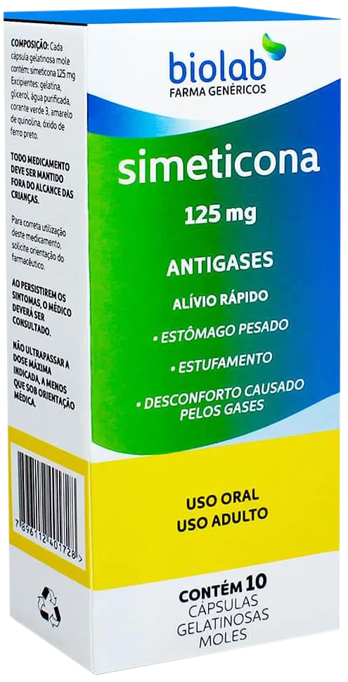 SIMETICONA 125MG C 10CÁPS BIOLAB