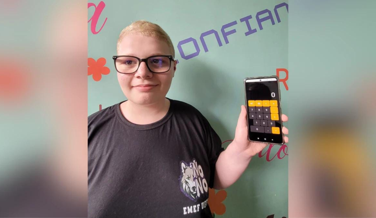 Lucas foi quem criou uma calculadora para pessoas com baixa visão