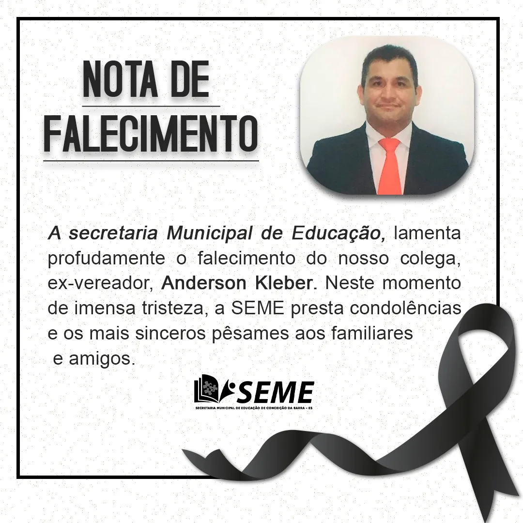 NOTA FALECIMENTO CONCEIÇÃO DA BARRA
