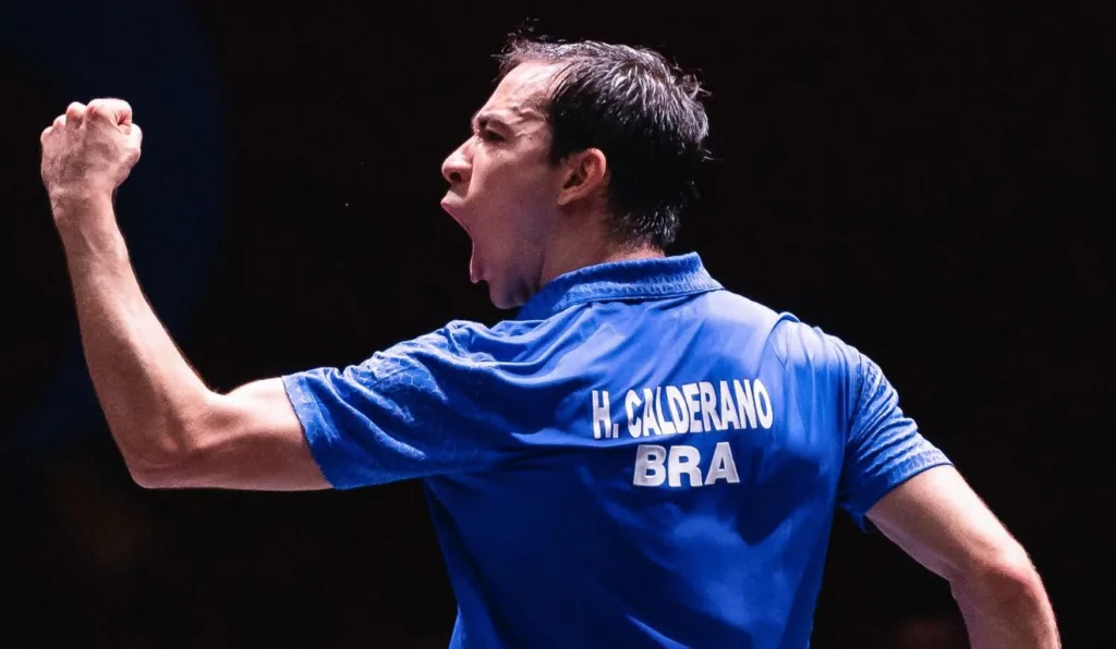 Hugo Calderano vence nigeriano e está nas quartas do Mundial. Foto: Divulgação/ ITTF