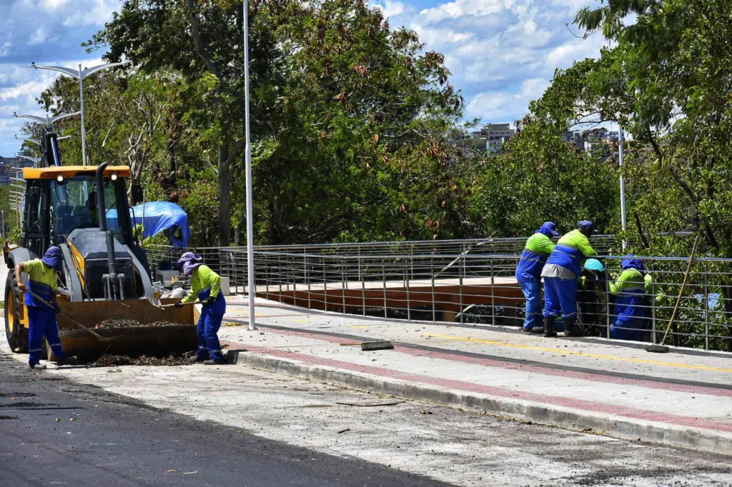 Limpeza da área de preservação da orla
