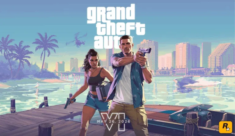 Rockstar Games lança o segundo trailer de GTA VI, revelando detalhes sobre os protagonistas Jason e Lucia, ambientação em Leonida e data de lançamento para 26 de maio de 2026.