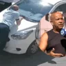 VÍDEO | Motorista tenta anotar placa após batida e acaba arrastado em carro em movimento