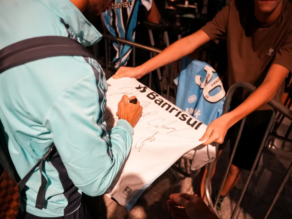 Chegada do Grêmio ao ES para jogo no Kleber Andrade
