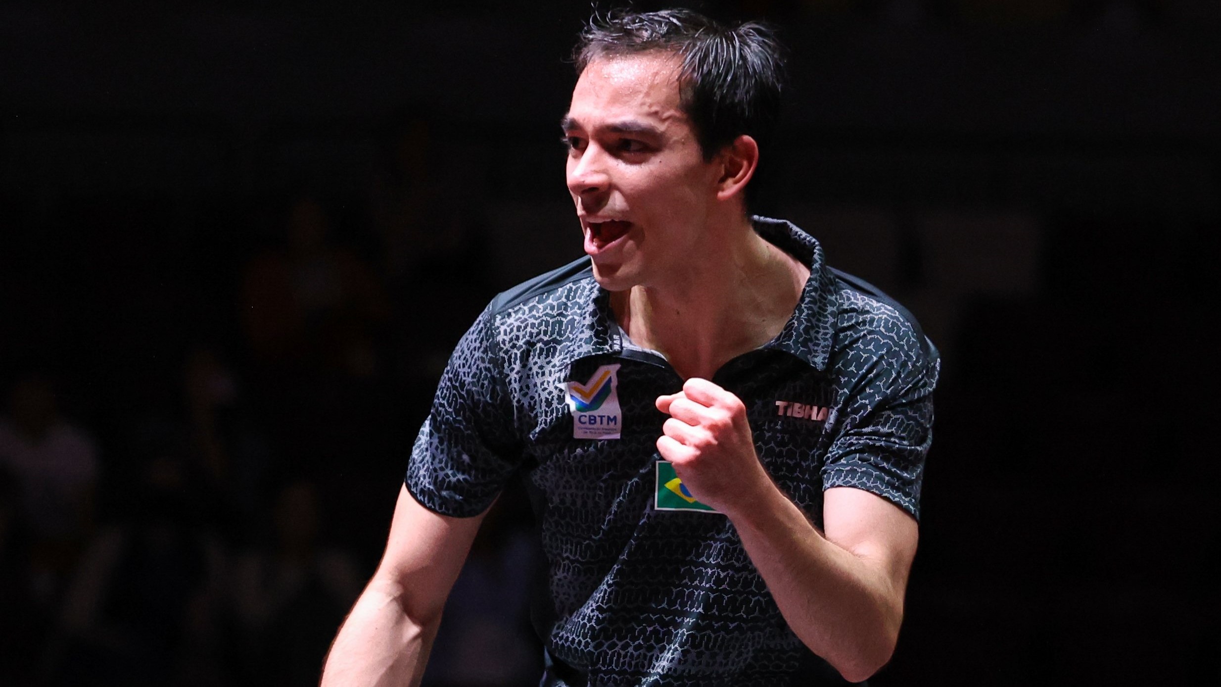 Hugo Calderano no Campeonato Mundial de tênis de mesa