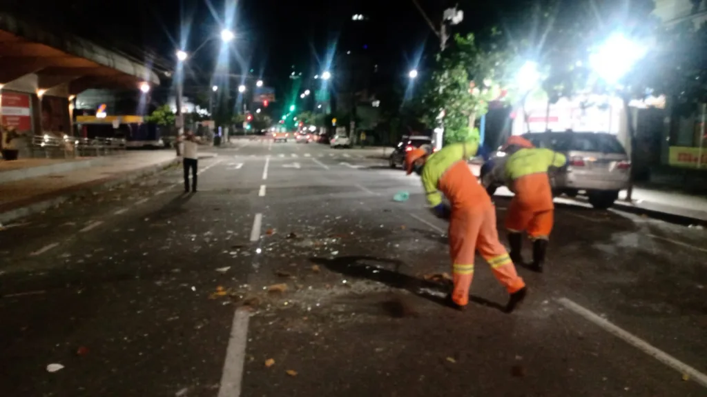 Queda de placa em Vitória