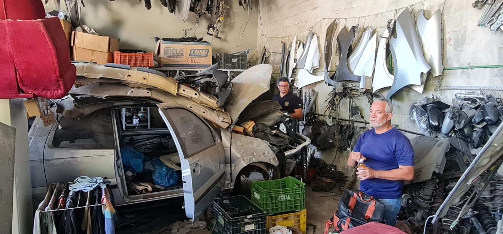 Peças de carro roubadas