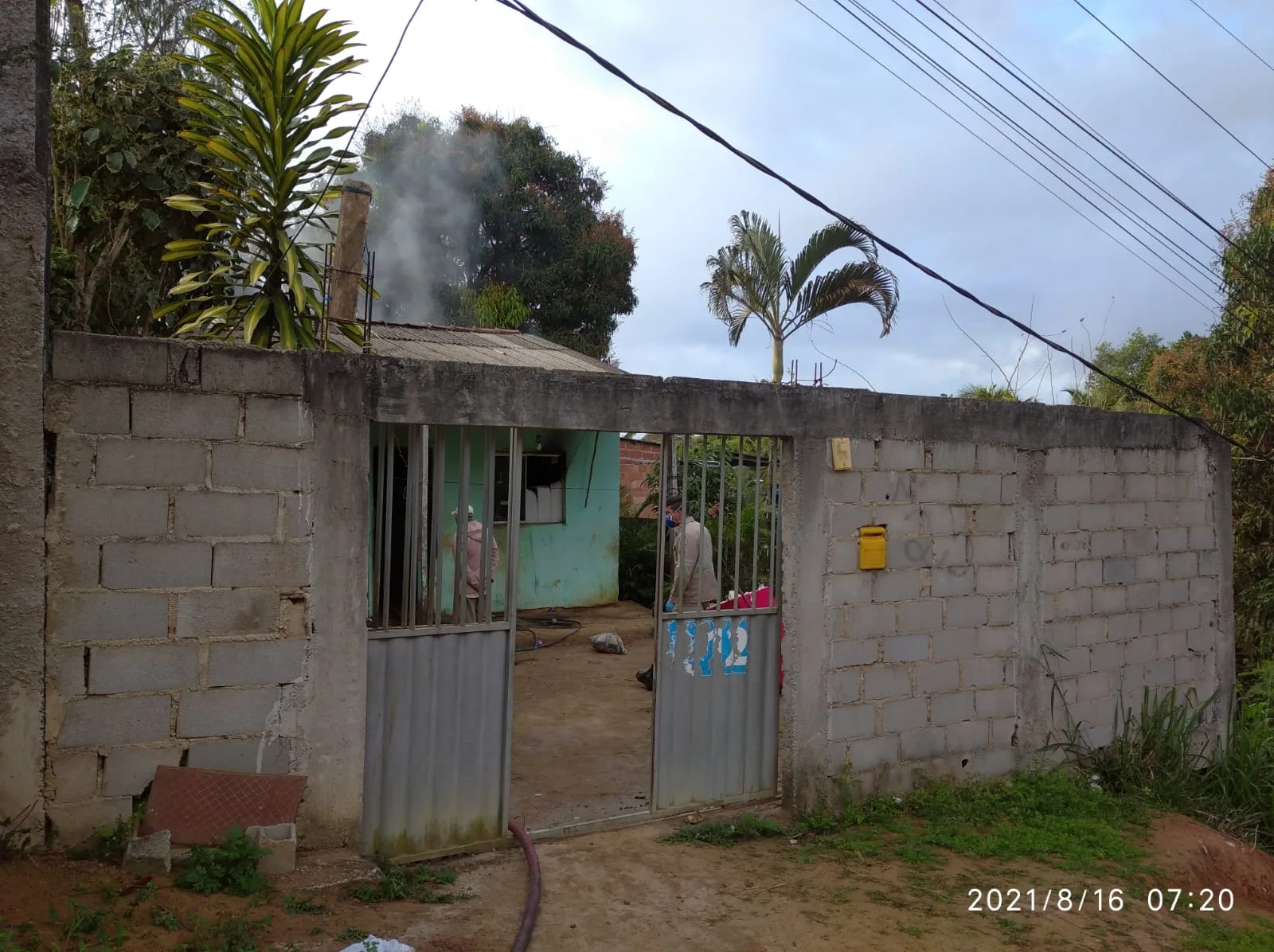 Incendio casa serra