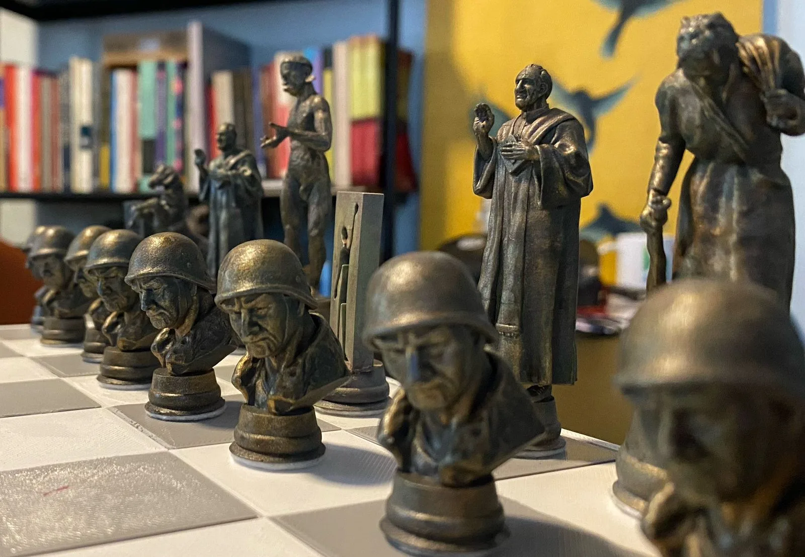 Peças de xadrez desenvolvidas por alunos da UFES