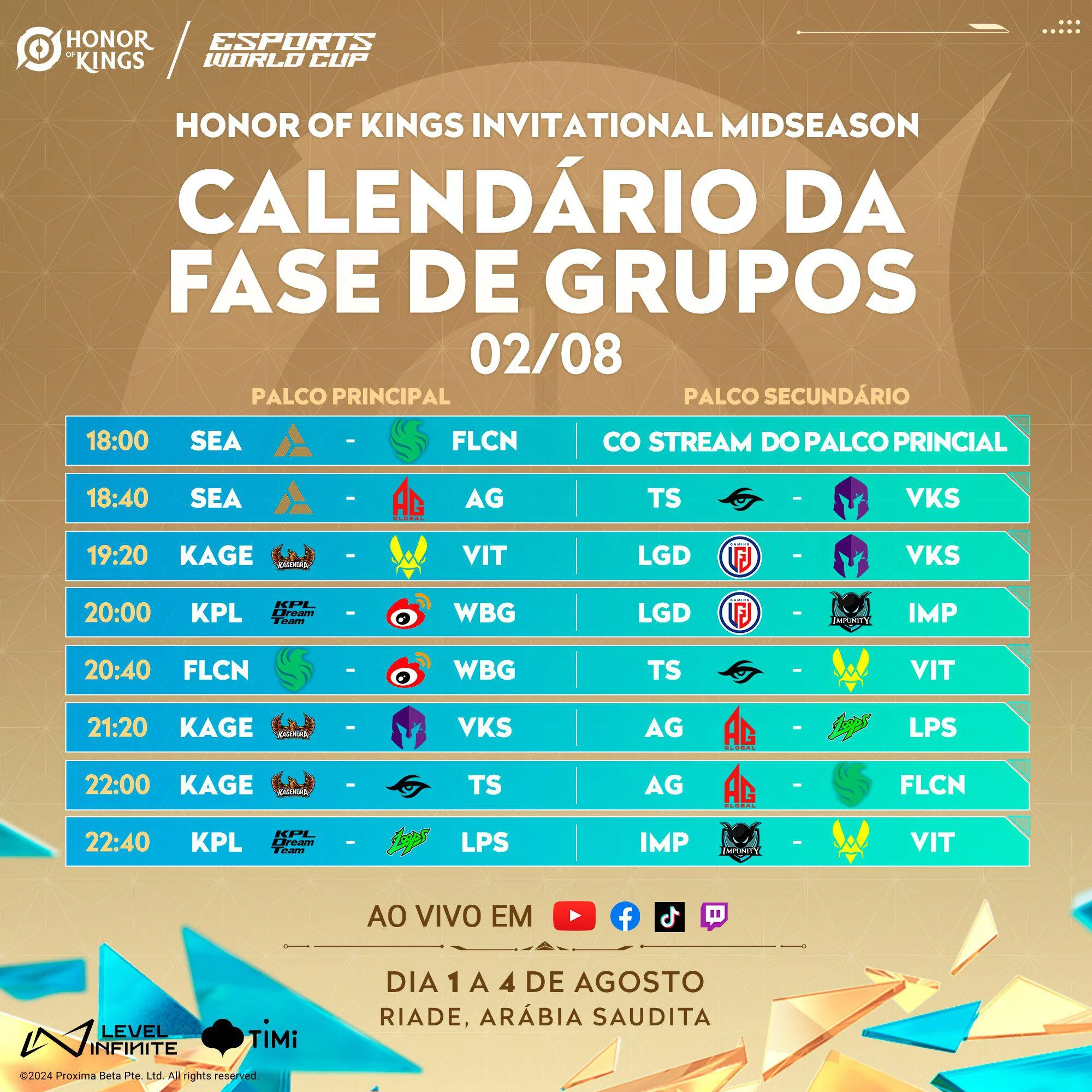 Detalhes do Honor of Kings Invitational Midseason x Esports World Cup são revelados