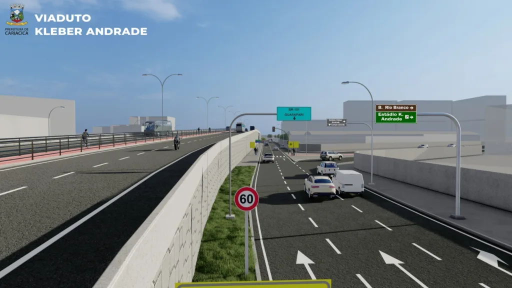 Obras do viaduto Mário Gurgel