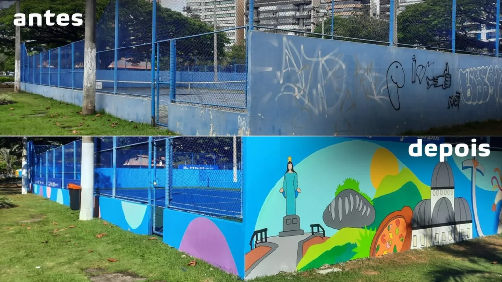 Antes e Depois: reforma das quadras de tênis da Praça dos Namorados, em Vitória