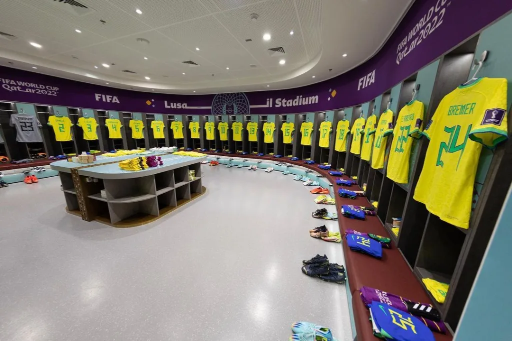 Vestiário Seleção Brasileira - Brasil x Sérvia