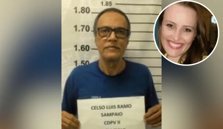 O m´pedico Celso Luís Ramos acompanhou o julgamento por videoconferência. Foto: Montagem Folha Vitória