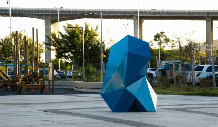 Obra "Node Horizon", de Carlo Schiavini (Foto: Divulgação/Parque Cultural Reserva Vitória)