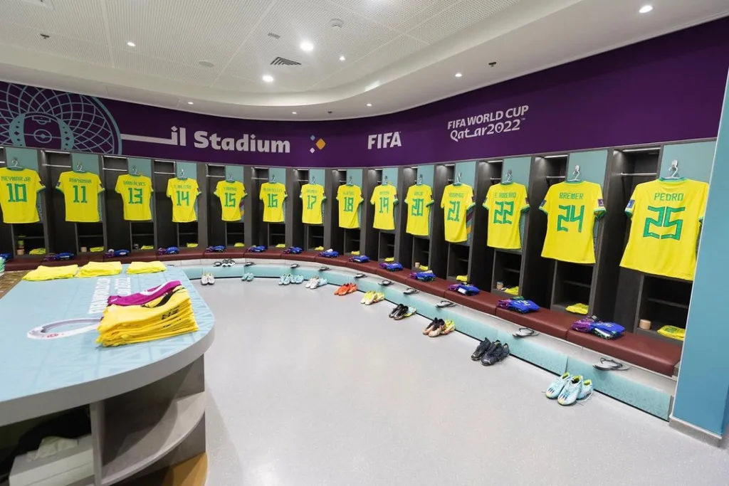 Vestiário Seleção Brasileira - Brasil x Sérvia