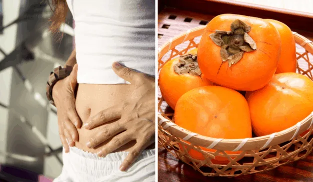 Caqui é uma fruta natural seca barriga/Reprodução