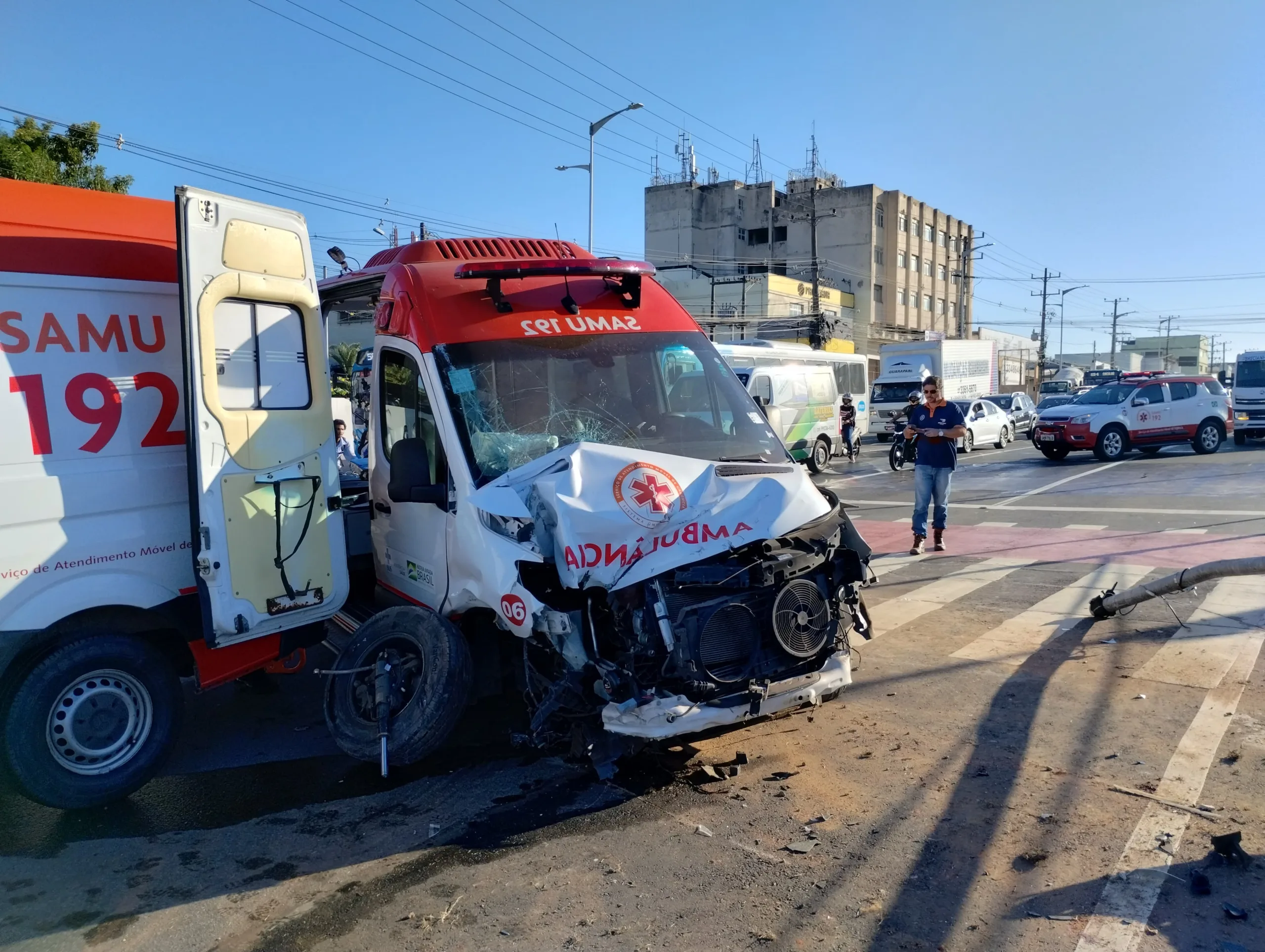 Acidente ambulância Samu