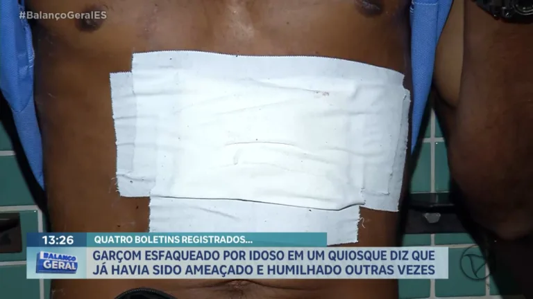 Garçom esfaqueado em Guarapari denuncia agressor reincidente