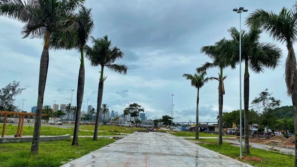 Obras no parque da prainha em Vila Velha