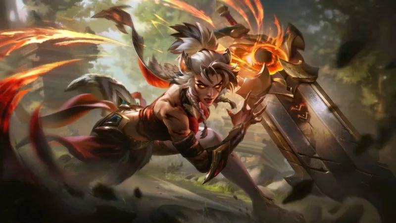 Skin League of Legends Riven Emboscada Primordial