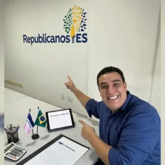 Erick Musso na sede do Republicanos (foto: acervo pessoal)