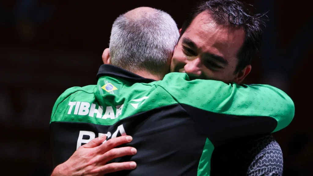 Hugo Calderano no Campeonato Mundial de tênis de mesa