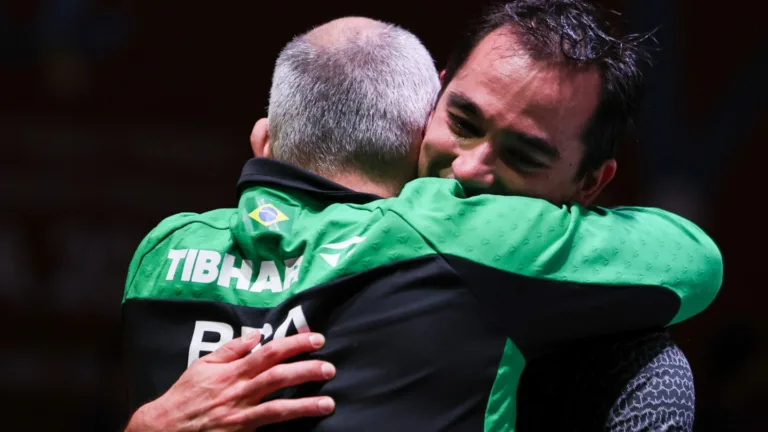 Hugo Calderano no Campeonato Mundial de tênis de mesa