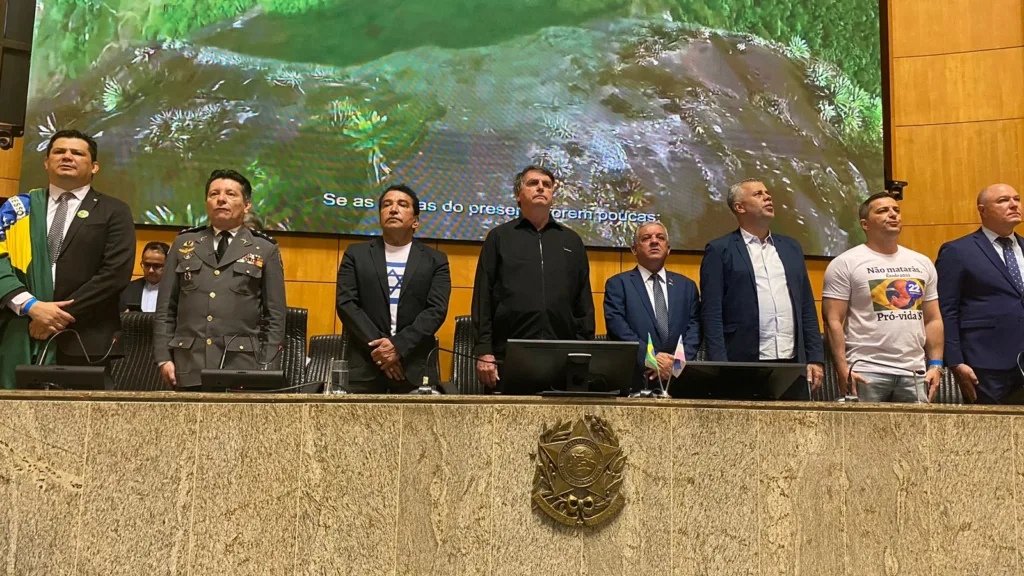 Jair Bolsonaro e Magno Malta na Assembleia ALES