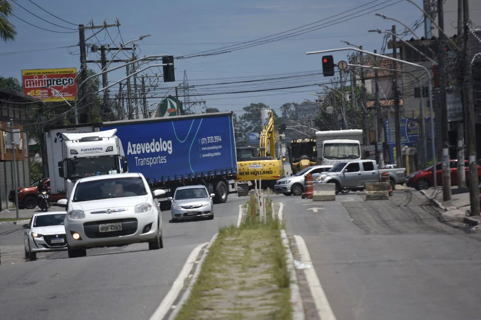 Obras na rodovia norte-sul na Serra