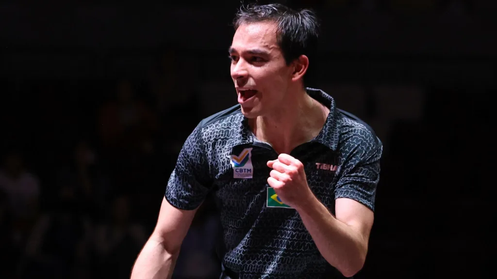 Hugo Calderano no Campeonato Mundial de tênis de mesa