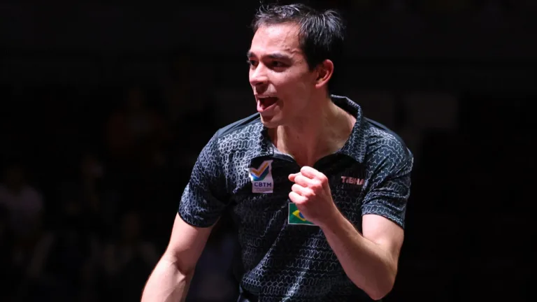 Hugo Calderano no Campeonato Mundial de tênis de mesa