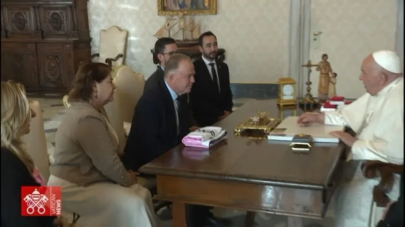 Casagrande e Papa Francisco