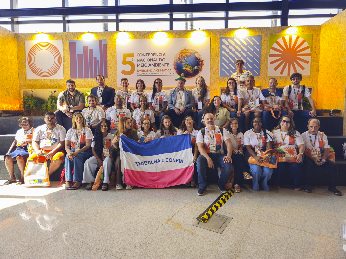 Integrantes da delegação capixaba reunidos na 5ª Conferência Nacional de Meio Ambiente, representando o Espírito Santo em Brasília