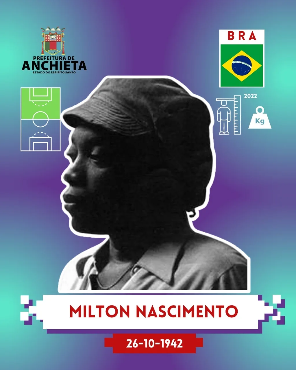 Professora Núbia Barcelos álbum de figurinhas da Copa Antirracista Anchieta