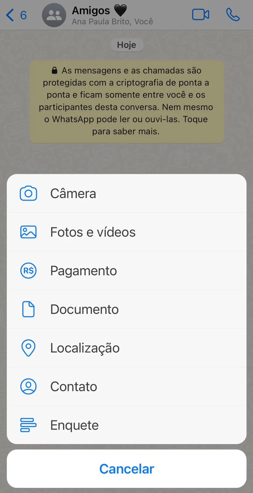 Enquete no Whatsapp