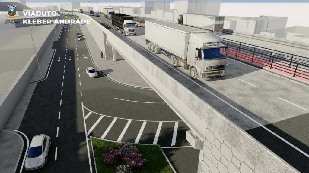 Obras do viaduto Mário Gurgel